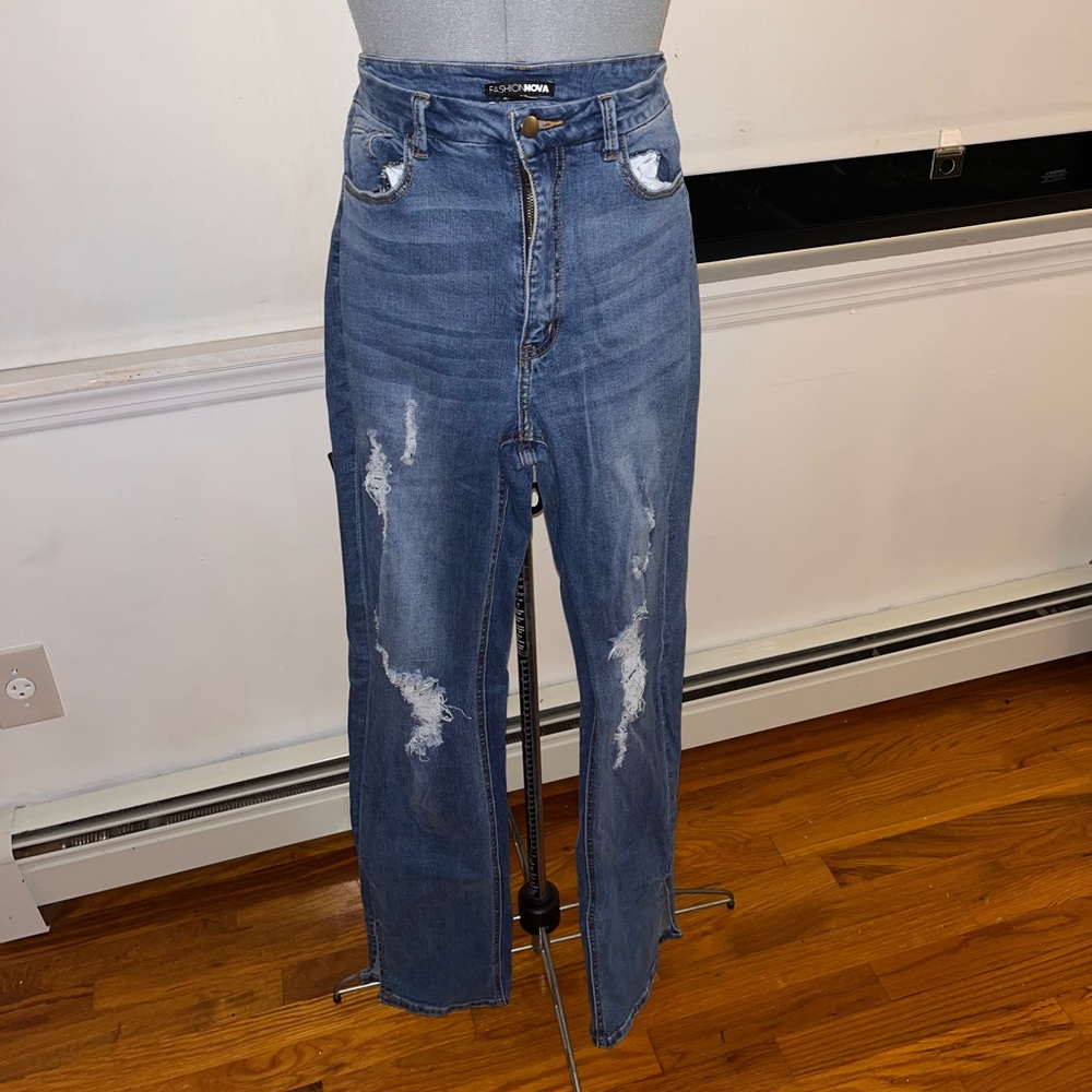 split hem fashion nova jeans